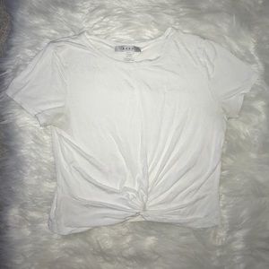 White Knot Crop Top